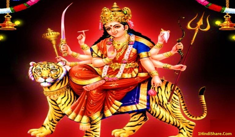 Happy Navratri Image Durga Pooja Photo Picture HD Wallpaper Download in Hindi